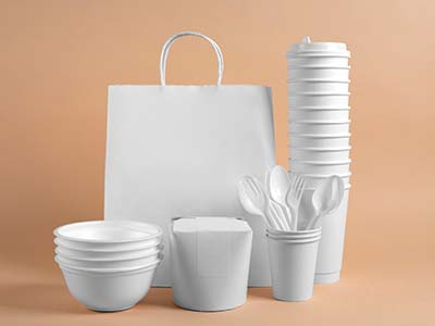 Embalagens descartáveis